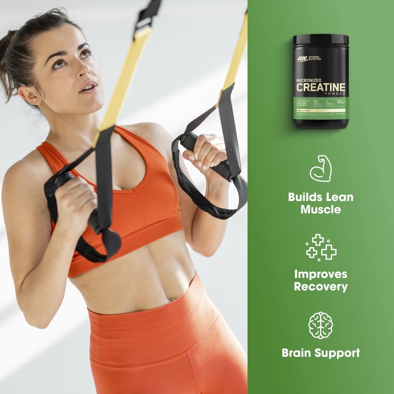 Optimum Nutrition, микронизированный порошок креатина, без добавок, 600 г