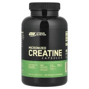 Optimum Nutrition, микронизированный креатин в капсулах, 100 капсул (1,25 г в 1 капсуле)