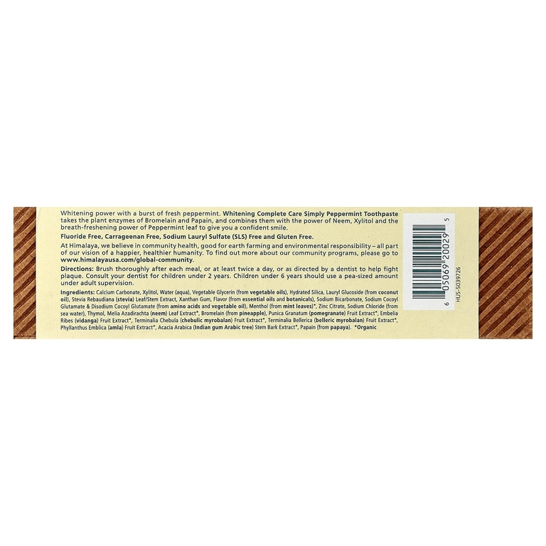 Himalaya, отбеливающая универсальная зубная паста, перечная мята, 150 г (5,29 унции)