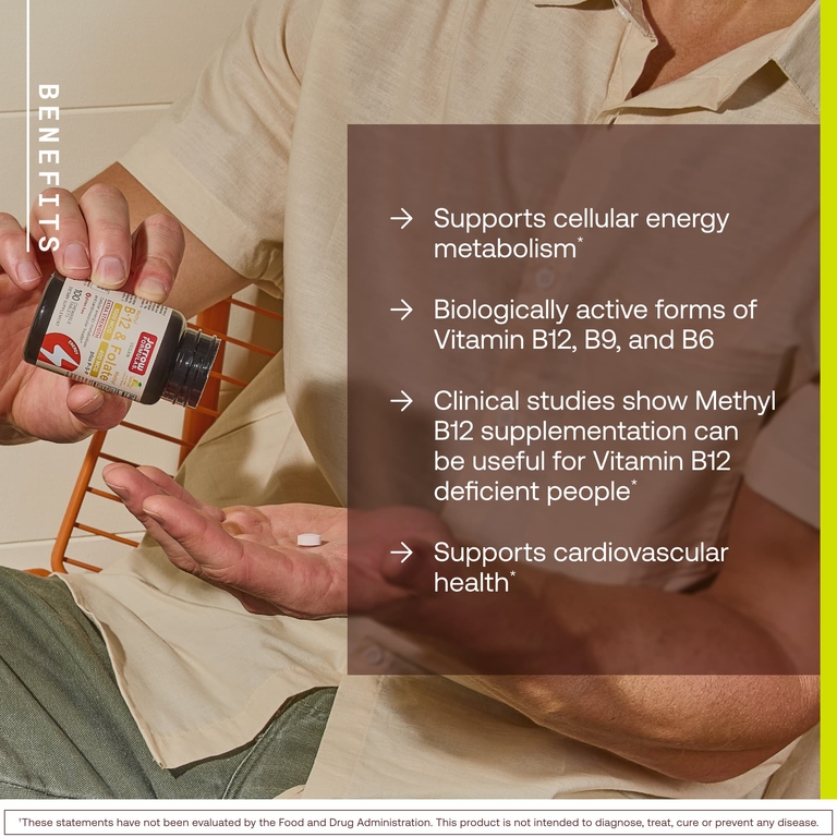 Jarrow Formulas, веганский метил B12 и метилфолат, лимон, 100 жевательных таблеток