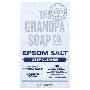 The Grandpa Soap Co., кусковое мыло, для лица и тела, английская соль, 120 г (4,25 унции)