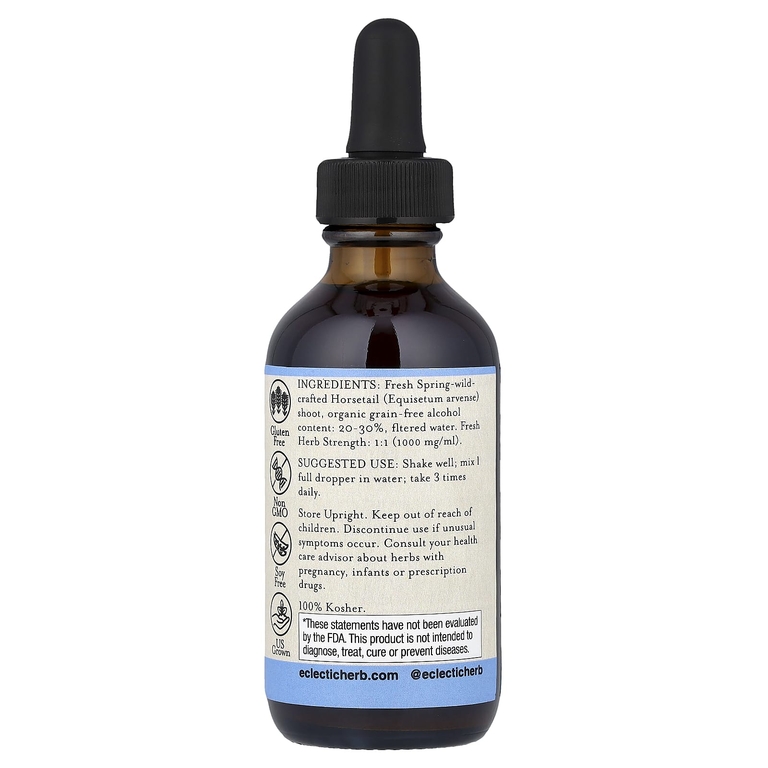 Eclectic Herb, экстракт хвоща, для поддержки костей, почек, волос и ногтей, 60 мл (2 жидк. унции)