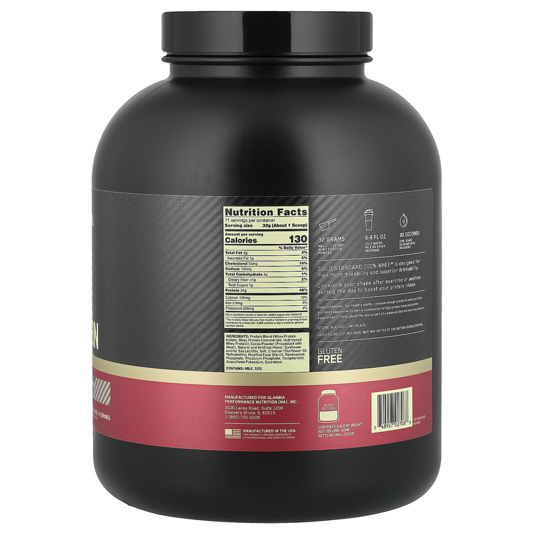 Optimum Nutrition, изолят сывороточного протеина, со вкусом шоколада и кокоса, 2,27 кг (5 фунтов)