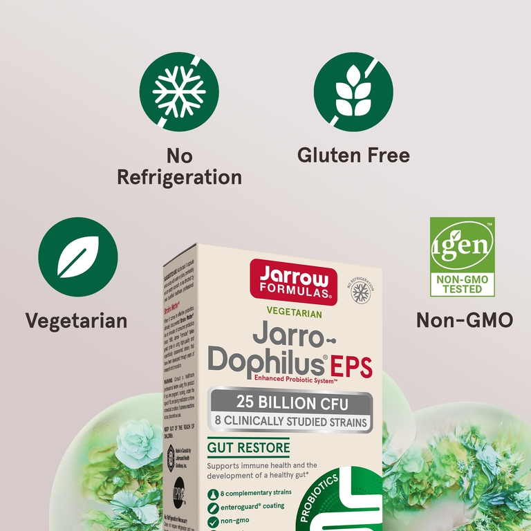 Jarrow Formulas, пробиотики, 25 млрд КОЕ, 60 растительных капсул