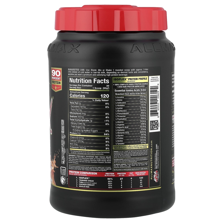 ALLMAX, изолят сывороточного протеина, карамель макиато, 2 фунта (907 г)