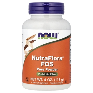 NOW Foods, пребиотическая клетчатка с фруктоолигосахаридами NutraFlora®, чистый порошок, 113 г (4 унций)