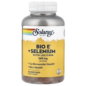 Solaray, Bio E®, витамин E с селеном и лецитином, 120 капсул