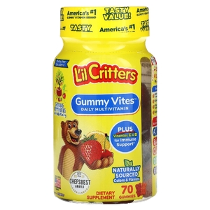 L'il Critters, мармеладные мишки полноценный мультивитаминный комплекс, для детей, 70 жевательных конфет