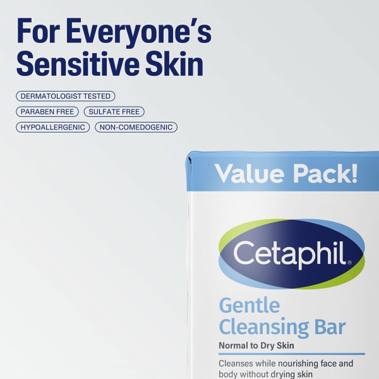 Cetaphil, Мягкое очищающее мыло, для нормальной и сухой кожи, 127 г (4,5 унции)