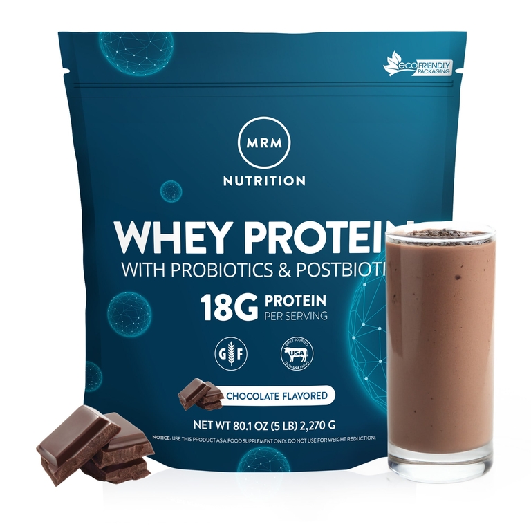 MRM Nutrition, сывороточный протеин, 2 млрд пробиотиков, шоколад, 2270 г (5 фунтов)