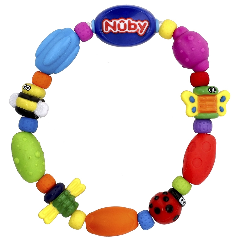 Nuby, Bug-a-Loop, прорезыватель для зубов, для детей от 3 месяцев, 1 шт. (Товар снят с продажи) 
