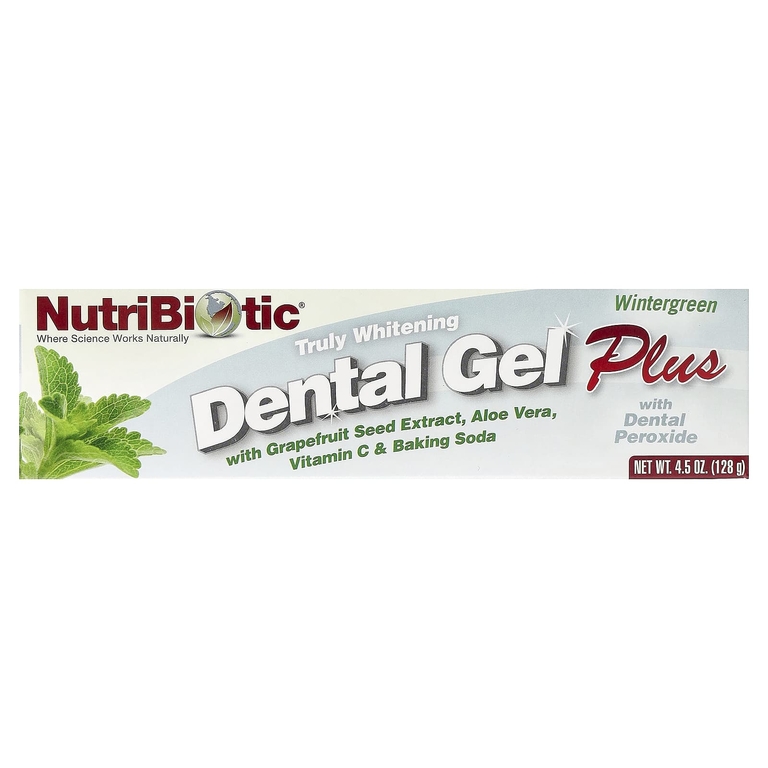 NutriBiotic, гель для зубов с отбеливающим эффектом, грушанка, 128 г (4,5 унции)