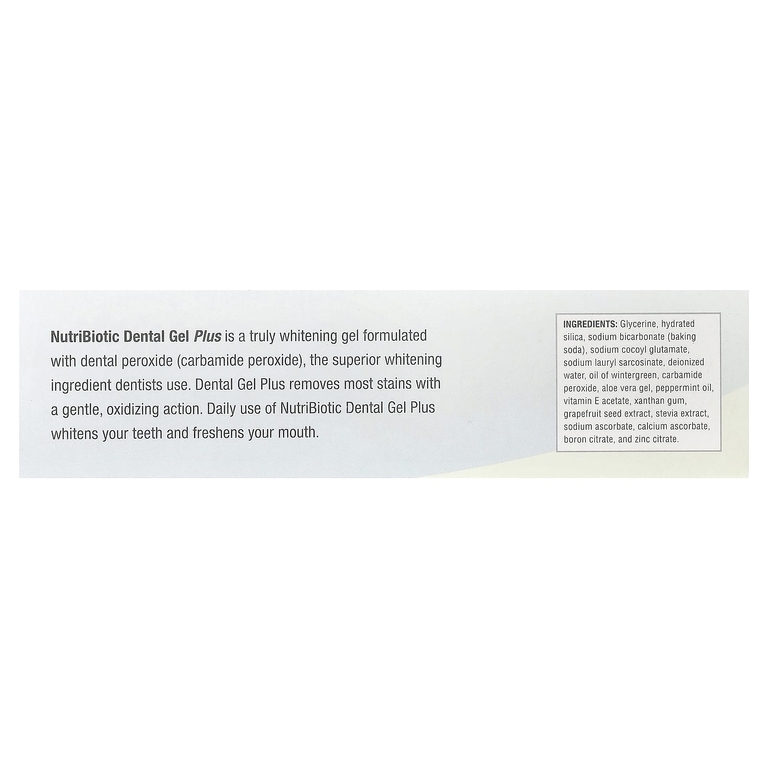 NutriBiotic, гель для зубов с отбеливающим эффектом, грушанка, 128 г (4,5 унции)