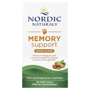 Nordic Naturals, для поддержки памяти, смесь омега, 60 капсул