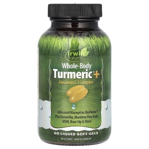 Irwin Naturals, комплекс с куркумой и куркумином, 60 капсул с жидкостью