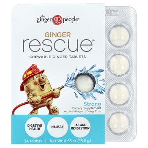 The Ginger People, жевательные таблетки с имбирем, 24 таблетки, 15,6 г (0,55 унции)