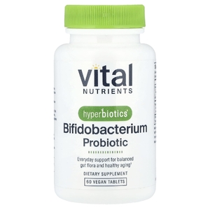 Vital Nutrients, пробиотик, бифидобактерии, 60 веганских таблеток