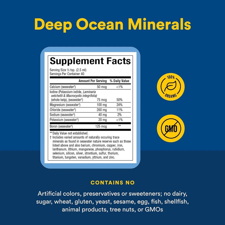 Natural Factors, Минералы из глубоких океанов, 100 мл (3,38 жидк. унц.)