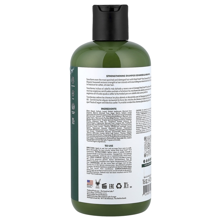 Petal Fresh, укрепляющий шампунь, морские водоросли и аргановое масло, 475 мл (16 жидк. унций)