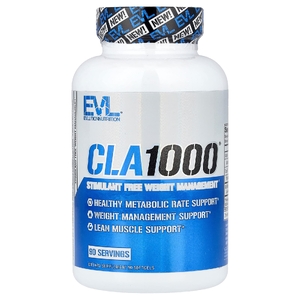 EVLution Nutrition, конъюгированная линолевая кислота, 90 капсул (1000 мг в 1 капсуле)