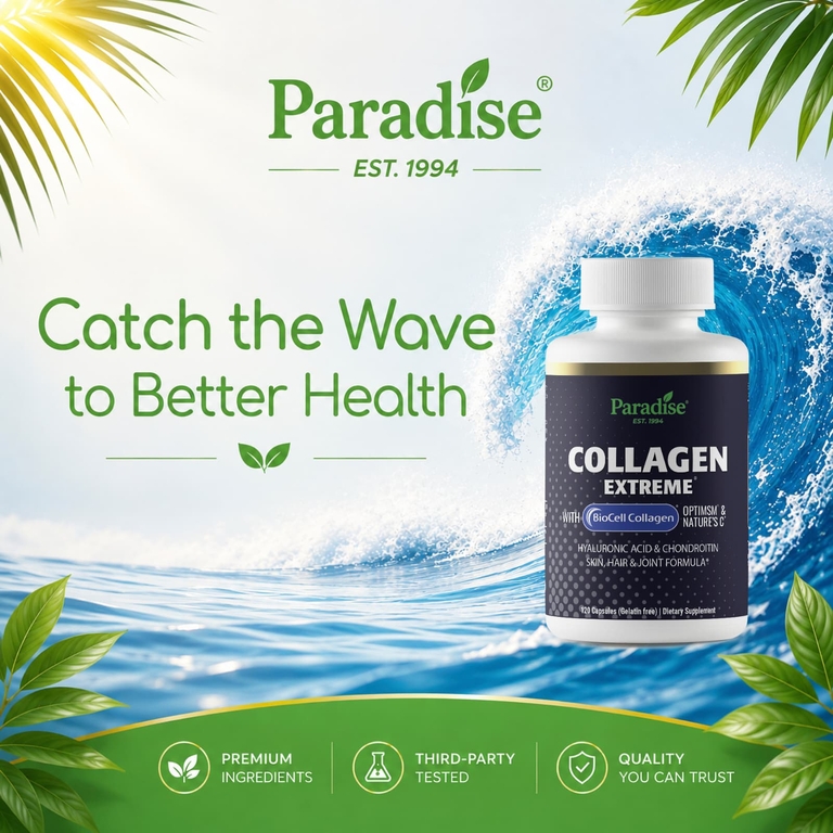 Paradise Herbs, комплекс с коллагеном, 60 капсул