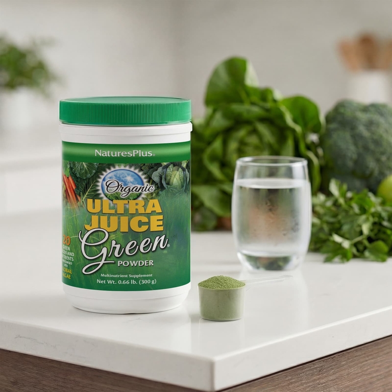 NaturesPlus, 20 зелёных продуктов и питательных веществ в порошке, 300 г (0,66 фунта)