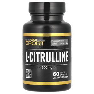 California Gold Nutrition, Спорт, L-цитруллин, 500 мг, 60 растительных капсул