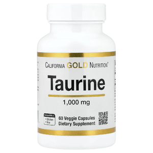 California Gold Nutrition, таурин, 1000 мг, 60 растительных капсул