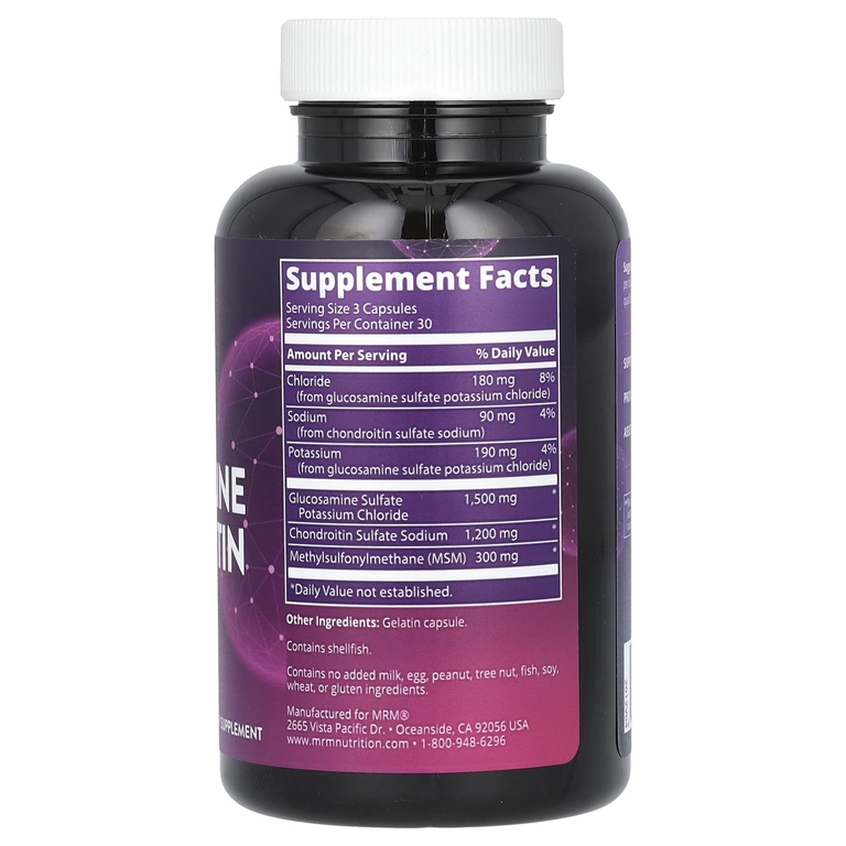 MRM Nutrition, глюкозамин с хондроитином и МСМ, 90 капсул