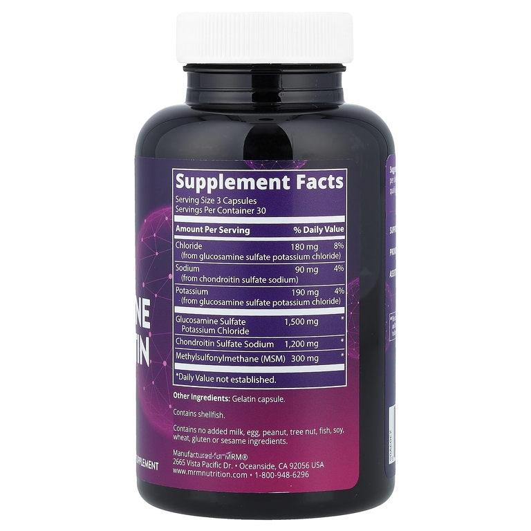 MRM Nutrition, глюкозамин с хондроитином и МСМ, 90 капсул