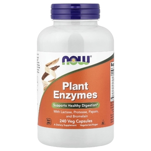 NOW Foods, растительные ферменты, 240 вегетарианских капсул