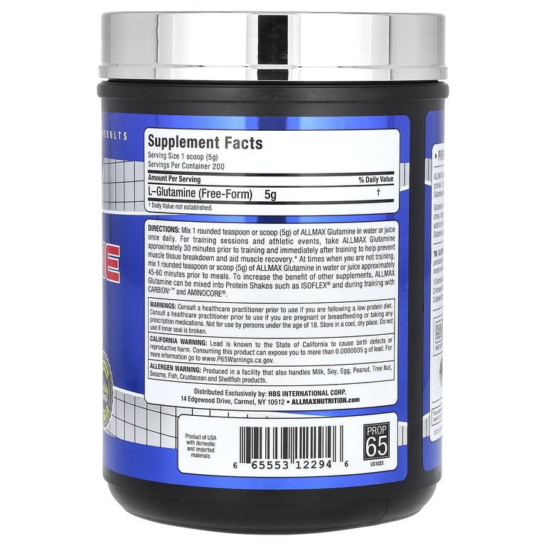 ALLMAX, глутамин, 1000 г (2,2 фунта)