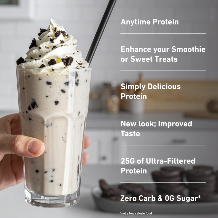  Isopure, протеиновый порошок без углеводов, печенье и крем, 465 г (1,02 фунта)