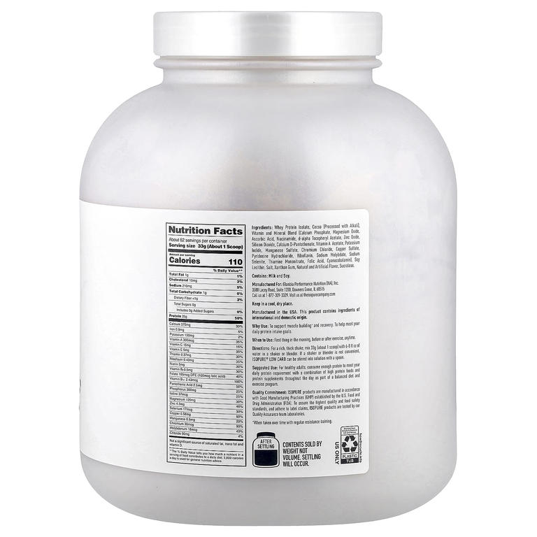  Isopure, низкоуглеводный протеиновый порошок, со вкусом голландского шоколада, 2,04 кг (4,51 фунта)