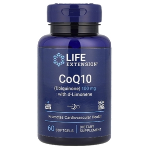 Life Extension, коэнзим Q10 (убихинон) с d-лимоненом, 100 мг, 60 капсул