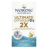 Nordic Naturals, омега-3 + витамин Д, лимон, 60 желатиновых капсул