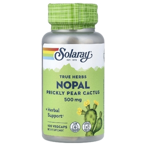 Solaray, нопал кактус (Opuntia ficus indica), 500 мг, 100 вегетарианских капсул