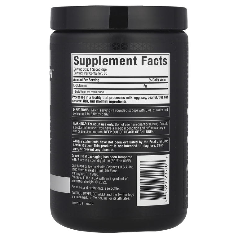 MuscleTech, глутамин, без вкусовых добавок, 300 г (10,58 унции)