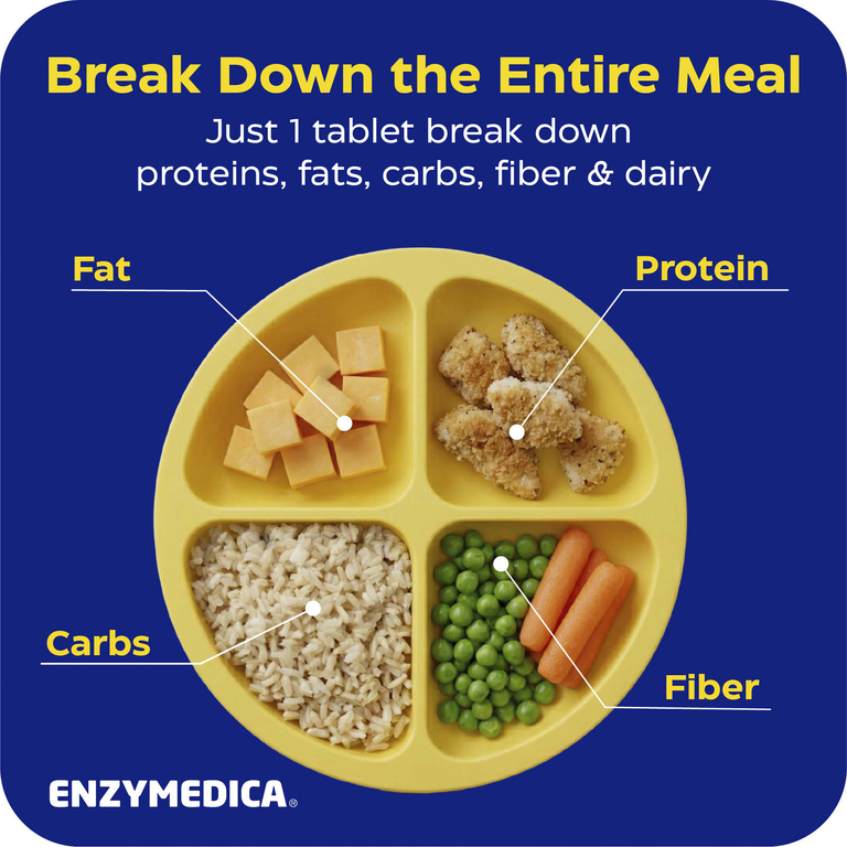 Enzymedica, жевательные пищеварительные ферменты для детей, со вкусом фруктового пунша, 60 жевательных таблеток