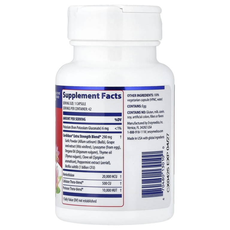 Enzymedica, Candidase®, 42 капсулы