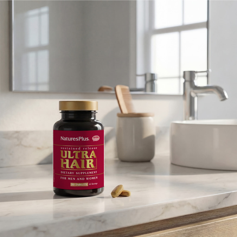 NaturesPlus, комплекс для здоровья волос для мужчин и женщин, 90 таблеток