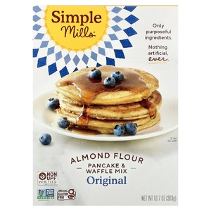 Simple Mills, смесь с миндальной мукой для приготовления панкейков и вафель, оригинальная, 303 г (10,7 унции)