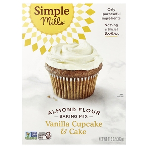 Simple Mills, Смесь для выпечки из миндальной муки, ванильный кекс и торт, 327 г (11,5 унции)