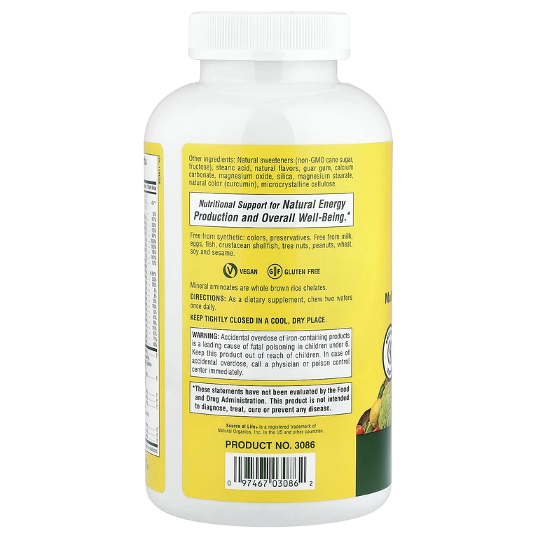 NaturesPlus, оригинальная жевательная добавка с мультивитаминами и минералами, вкусное яблоко и корица, 90 жевательных таблеток
