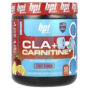 BPI Sports, CLA + карнитин, фруктовый пунш, 370 г (13,05 унции) (Товар снят с продажи) 