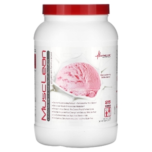 Metabolic Nutrition, MuscLean, средство для набора мышечной массы, клубничный молочный коктейль, 2,5 фунта (Товар снят с продажи) 