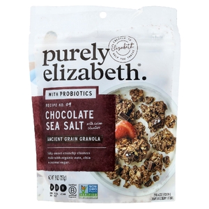 Purely Elizabeth, Гранола из старинного зерна. Шоколадная морская соль с пробиотиками, 227 г (8 унций)