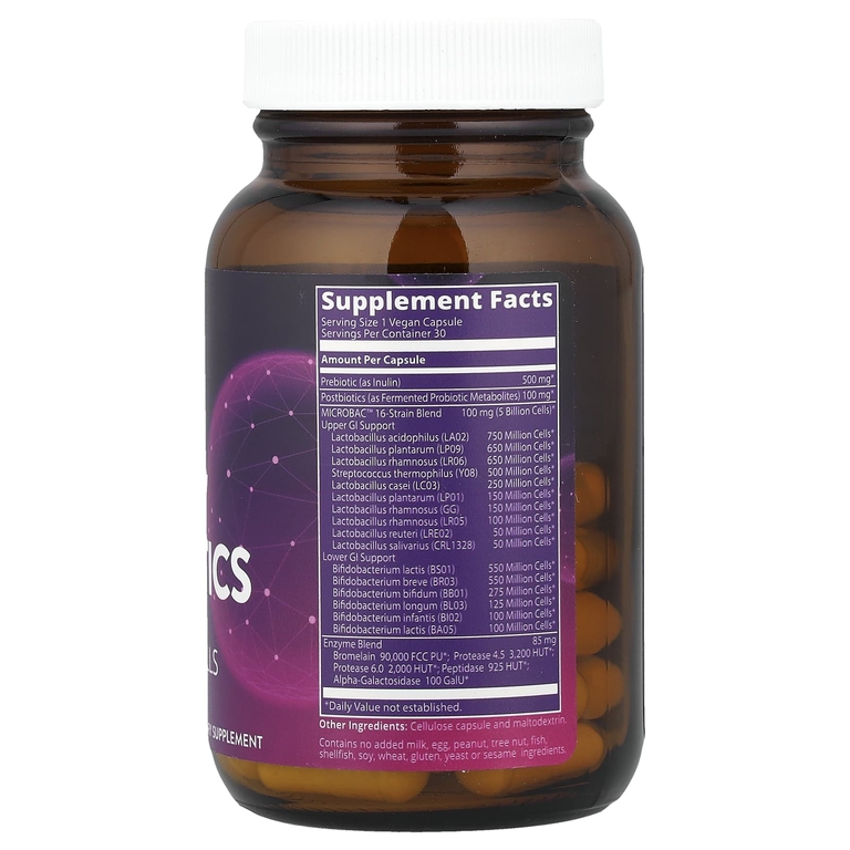 MRM Nutrition, Nutrition, пробиотики для ежедневной поддержки, 5 млрд клеток, 30 растительных капсул