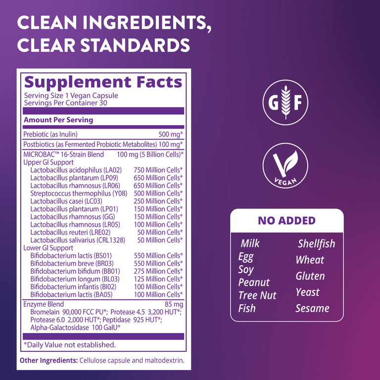 MRM Nutrition, Nutrition, пробиотики для ежедневной поддержки, 5 млрд клеток, 30 растительных капсул