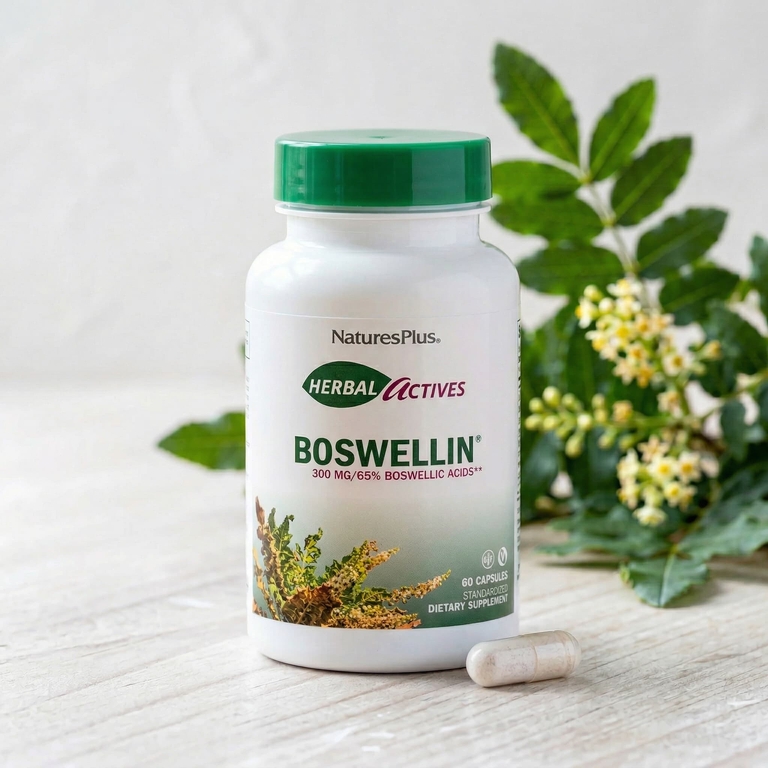NaturesPlus, смола пильчатой камеди босвеллии, 300 мг, 60 капсул